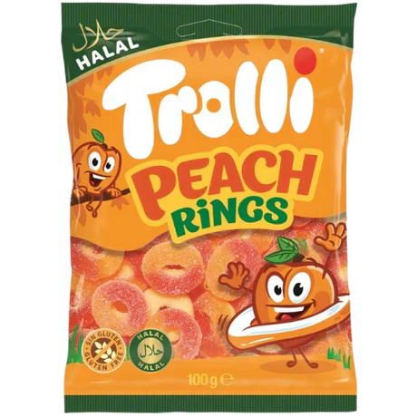 Trolli Halal Peach Rings (100g)