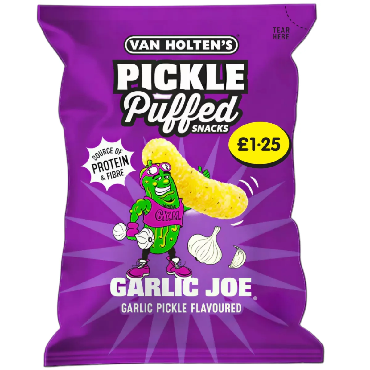 Van Holten’s Puffed Snacks Pickle Garlic Joe (50g)
