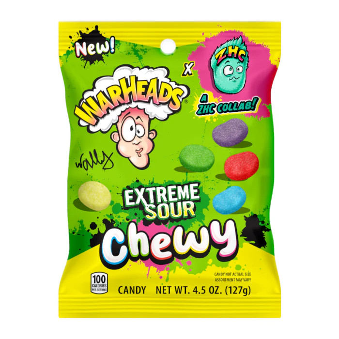Warheads Extreme Sour Chewy Peg Bag (127g)