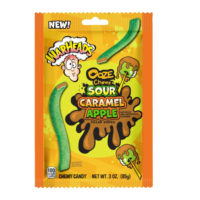 Warheads Ooze Chewz Sour Caramel Apple (85g)