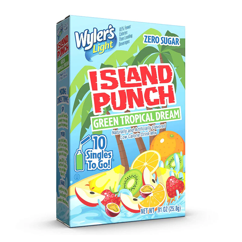 Wyler's Island Punch Green Tropical Dream Singles To Go (25.8g)