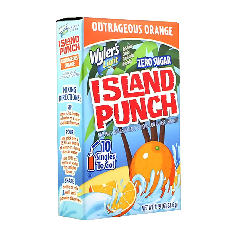 Wyler's Island Punch Outrageous Orange Singles To Go (33.6g)