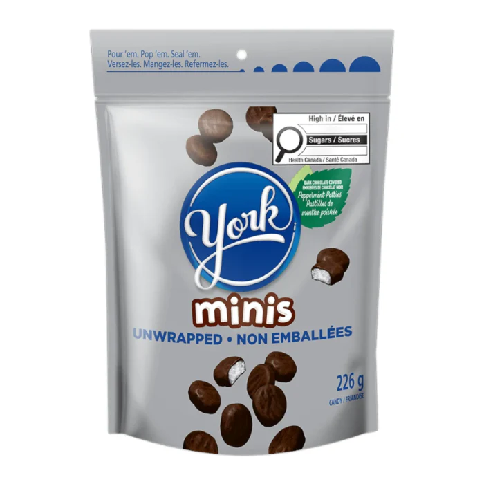 York Dark Chocolate Covered Mini Peppermint Patties (226g)